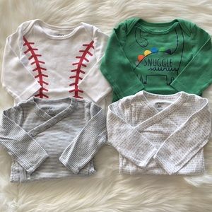 Carter’s Lot of 4 LS Onesies